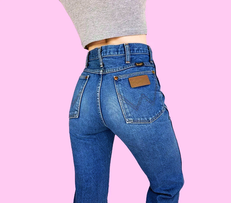 Vintage WRANGLER Jeans High Waist Denim All Sizes Custom Fit
