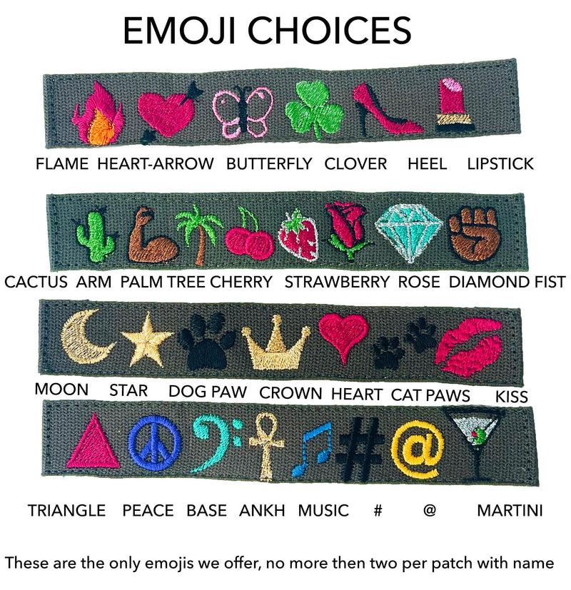 Custom YOUR NAME Embroidered Patch Symbol EMOJI Colorful Put Your Name On It Personalized Patch