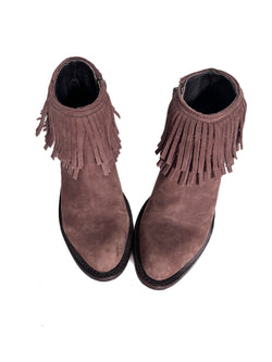 Fringe Boots Size 6 1/2 Ankle Booties Short Cowgirl Southwestern Boots Size 6 1/2