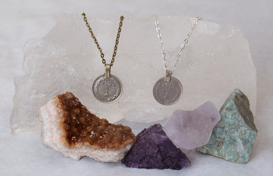 Gypsy Coin Necklace Indian Money Coin Necklace Copper Gold Silver Brass