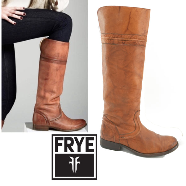 Vintage Frye Boots Sz. 8 Tall OTK Brown Leather Knee-High Boots Women's Size 8
