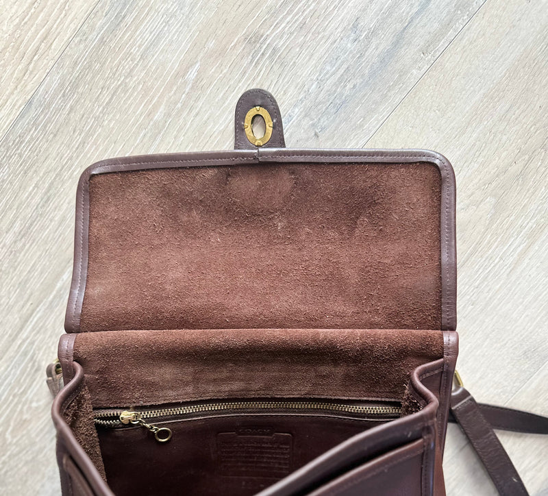 BACKPACK VINTAGE COACH Real Genuine Leather Rucksack Laptop Travel