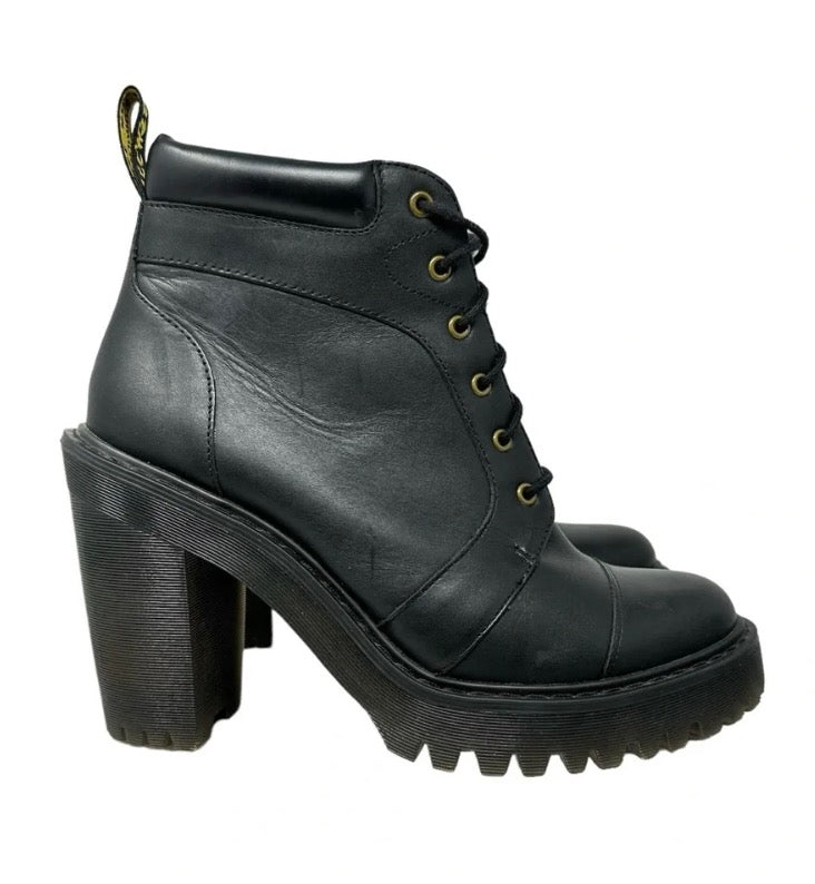 Lace up Leather Heeled Ankle Boots DOC MARTENS Size 10