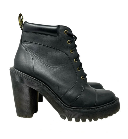 Lace up Leather Heeled Ankle Boots DOC MARTENS Size 10