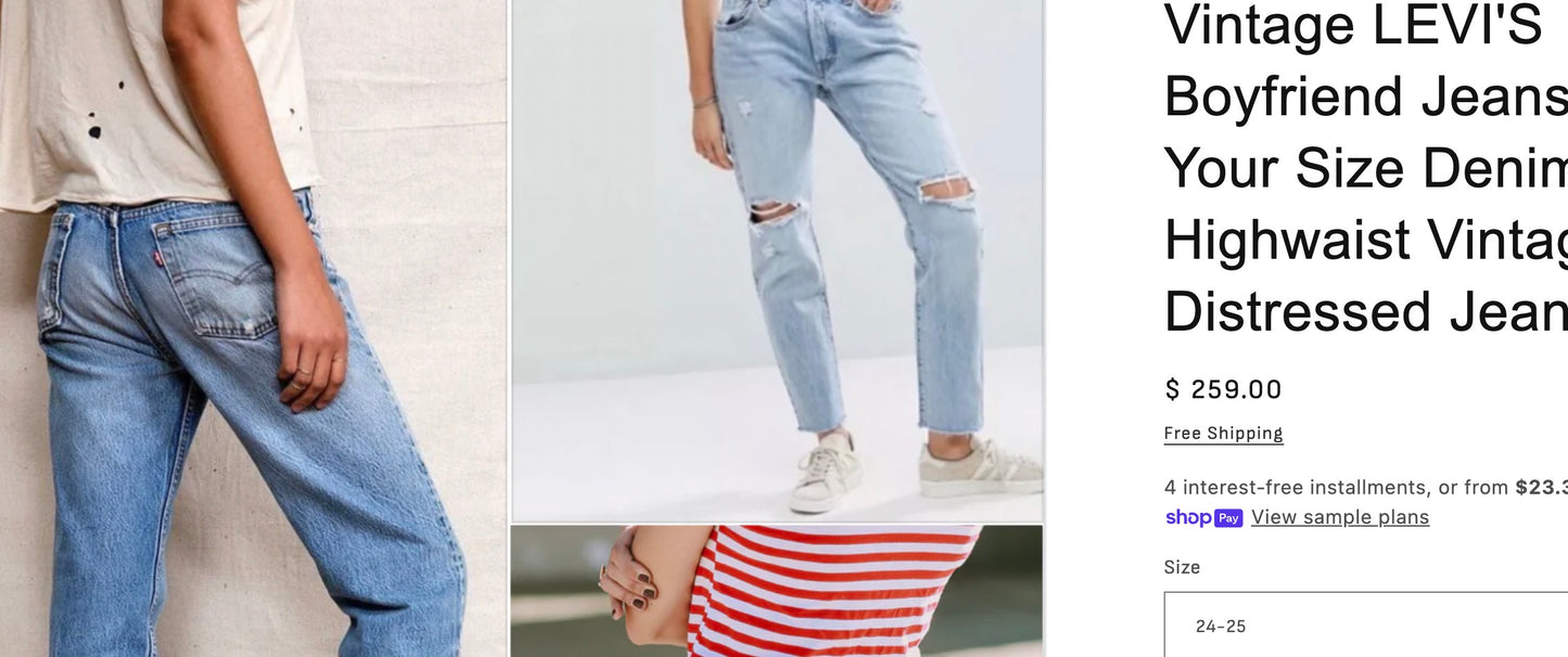 Reserved Listing for Erica B. Custom Jeans 5 pairs