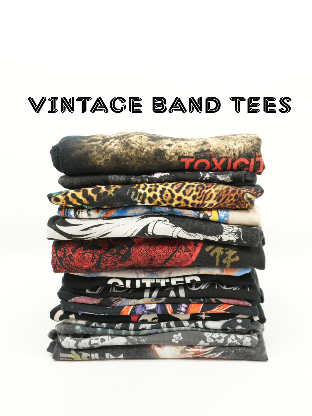Vintage Tshirts Black Cotton 90s to Y2K Graphic Print Tees Band Rap Retro Unisex All Size S-XL