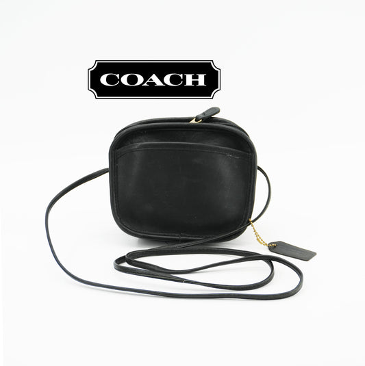 Vintage Coach Mini Hadley Black Leather Small Bag 90s Crossbody Purse