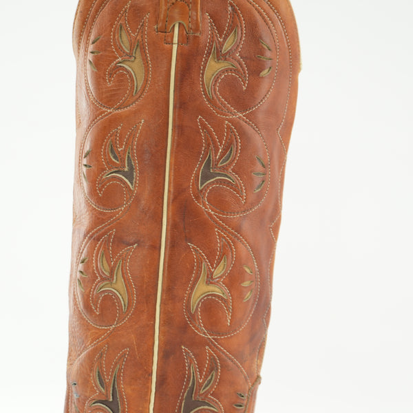 cowboybootsbrownleatherembossedwesternstylevintagewomenssize8-2.jpg