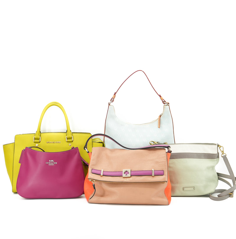 Kate Spade Colorblock Leather Shoulder Bag Colorful Crossbody