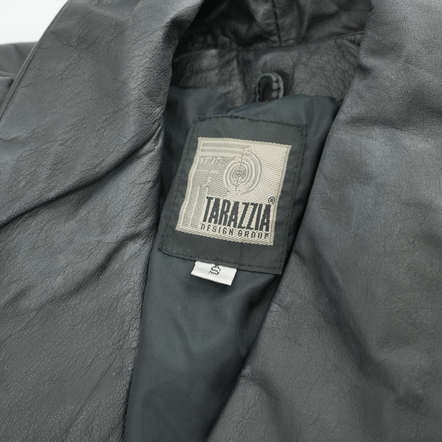 Vintage Black Leather Women's Moto Biker Style Cropped Blazer Dress Jacket