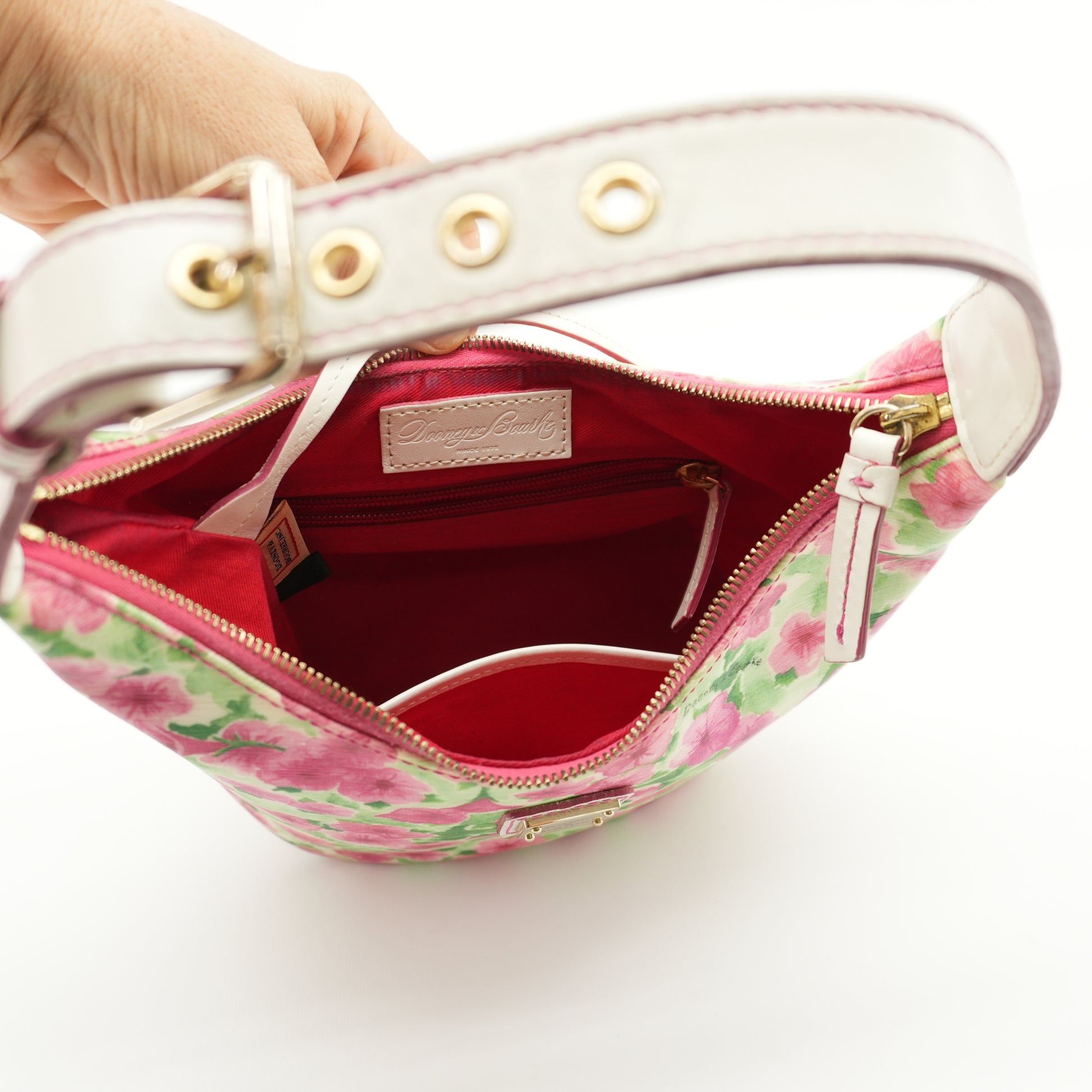 dooneybourkey2kfloralsatchelbagpinkgreenwhiteleathervintage-12.jpg
