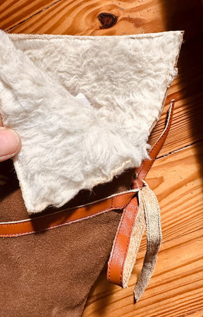 Vintage 1970s Boots Size 8 Tall OTK Lace-up Shearling Lined 60s 70s Gogo Boho Boots