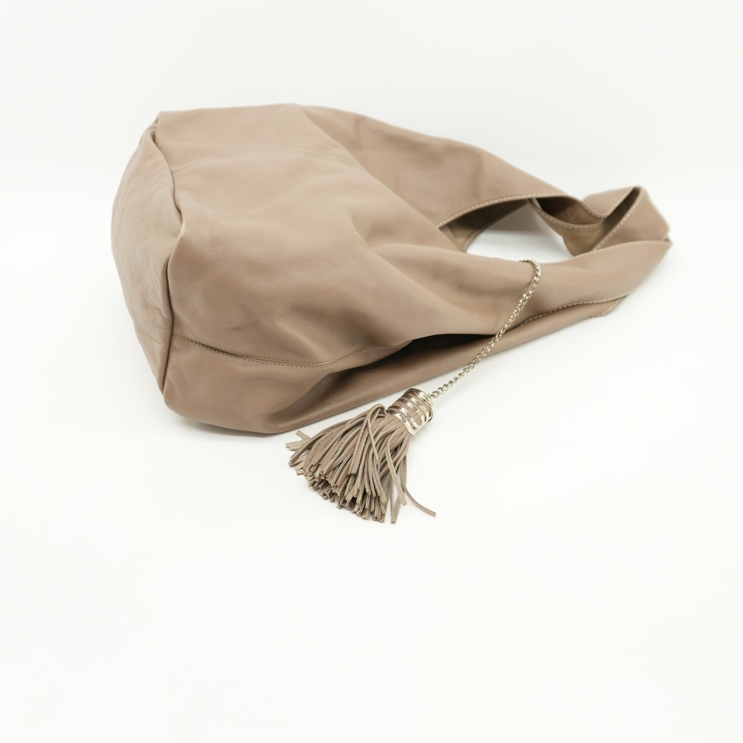beigeleatherslouchyhobolunchbagsatchellongchainfringe-5.jpg