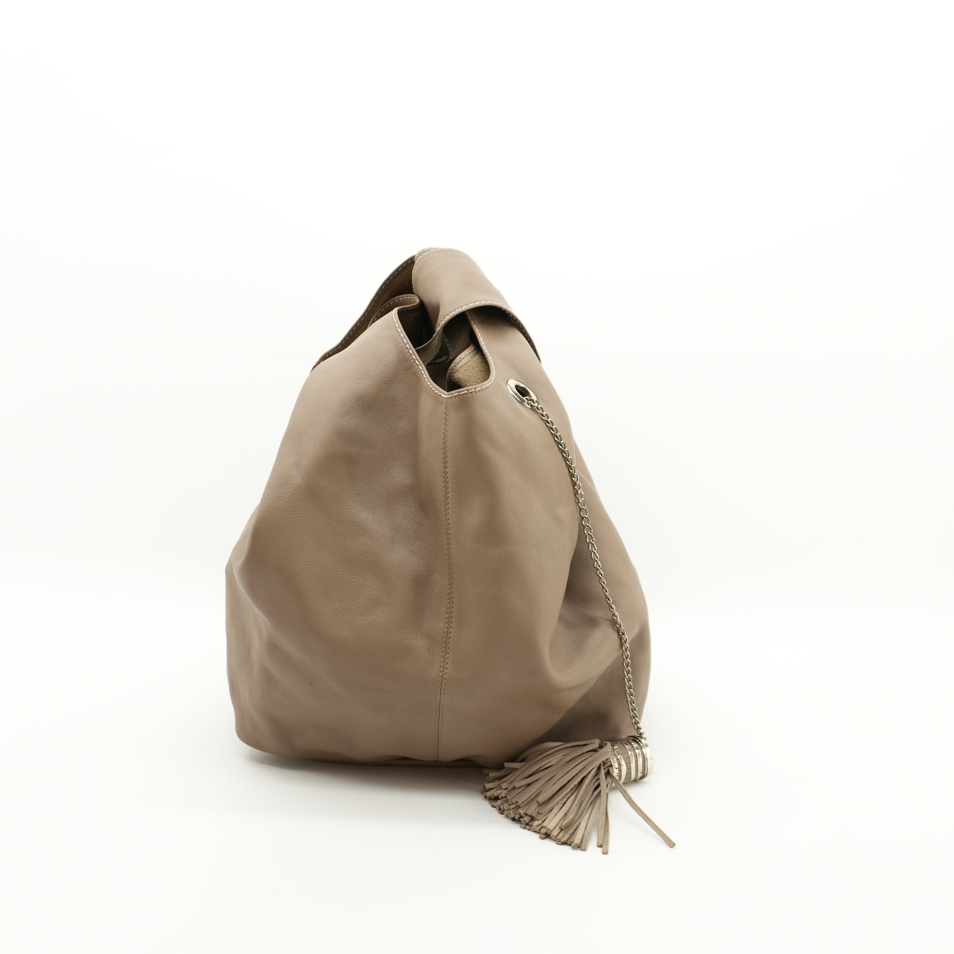beigeleatherslouchyhobolunchbagsatchellongchainfringe-4.jpg