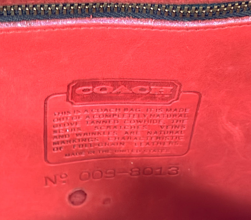 COACH Purse Vintage Crossbody 90s Messenger Bag Burnt Orange Rare Color Made in The USA