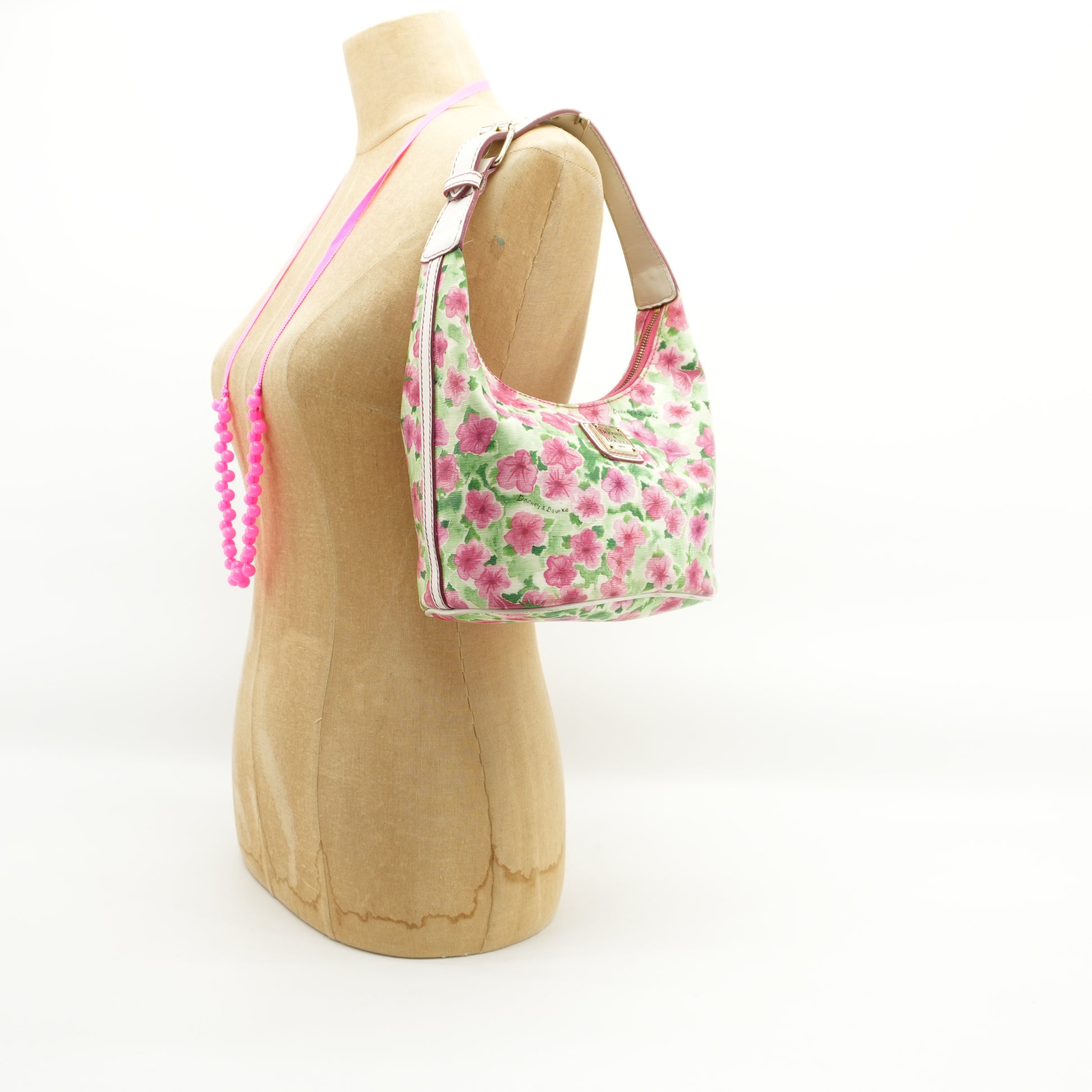 dooneybourkey2kfloralsatchelbagpinkgreenwhiteleathervintage-3.jpg