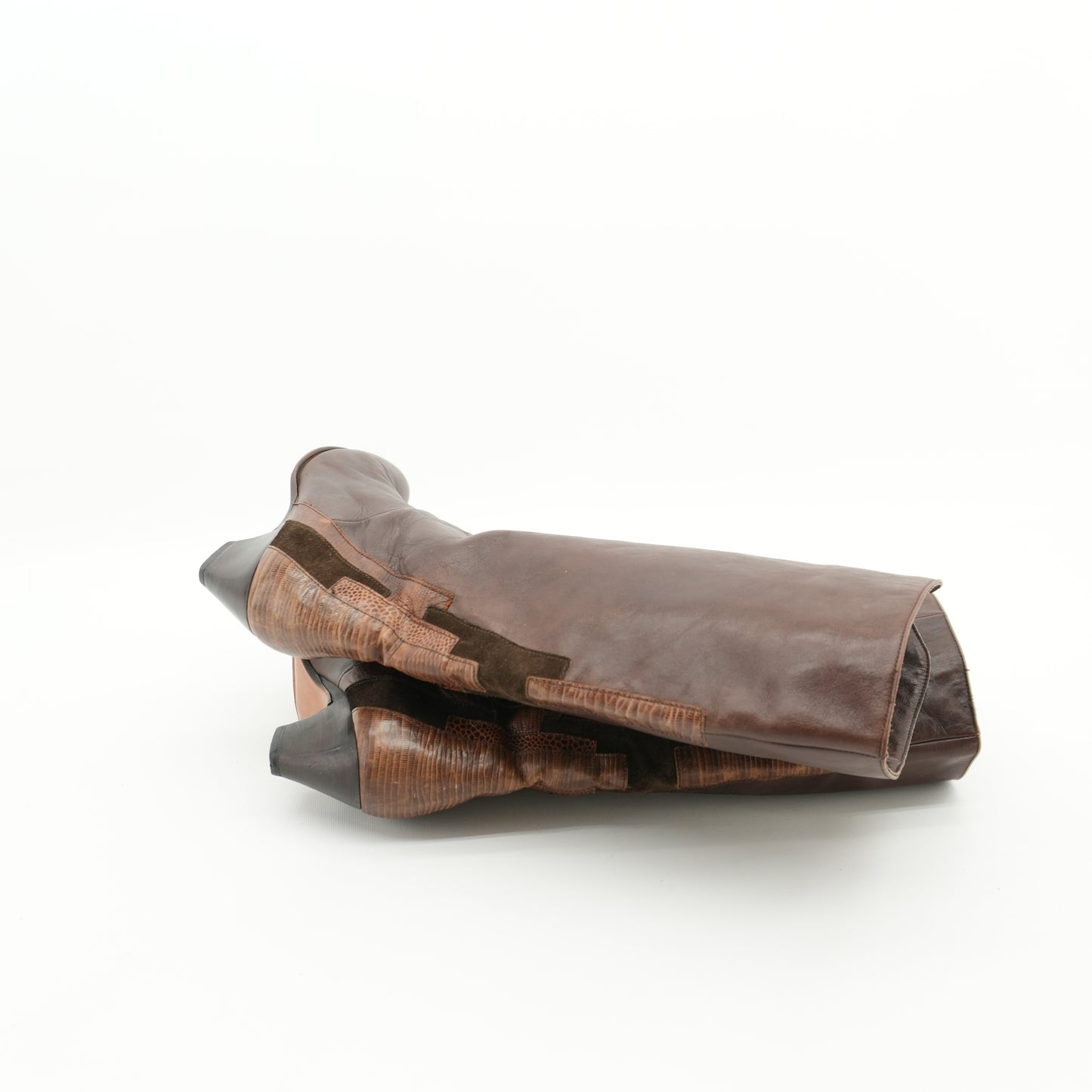 vintage-80s-glam-art-deco-revival-brown-leather-boots-with-lizard-skin-details-6.jpg