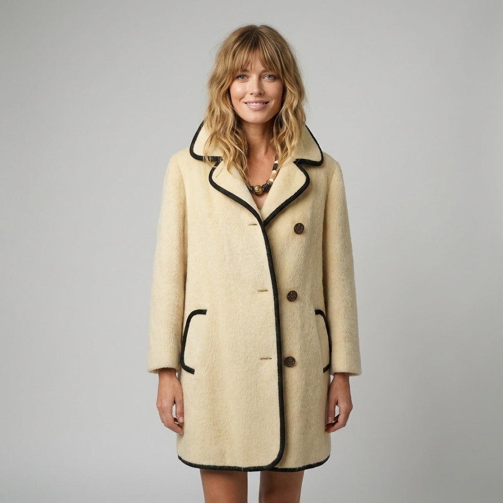 Vintage 1960s Wool Alpine Coat Austrian Dutch Scandinavian Peacoat