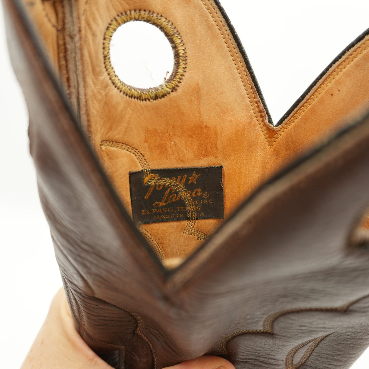 tonylamatallcowgirlbootsbrownleatherwesternkneehighcowboybootssize75-3.jpg
