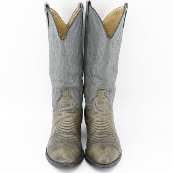 cowboybootsgreybrownleatherwesternstylevintagewomenssize7.jpg