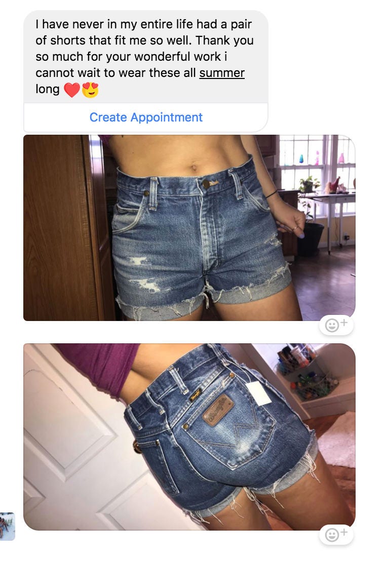 Vintage WRANGLER Shorts Denim Cutoff Shorts Tattered Blue Distressed Highwaist Jean Shorts Custom Fit