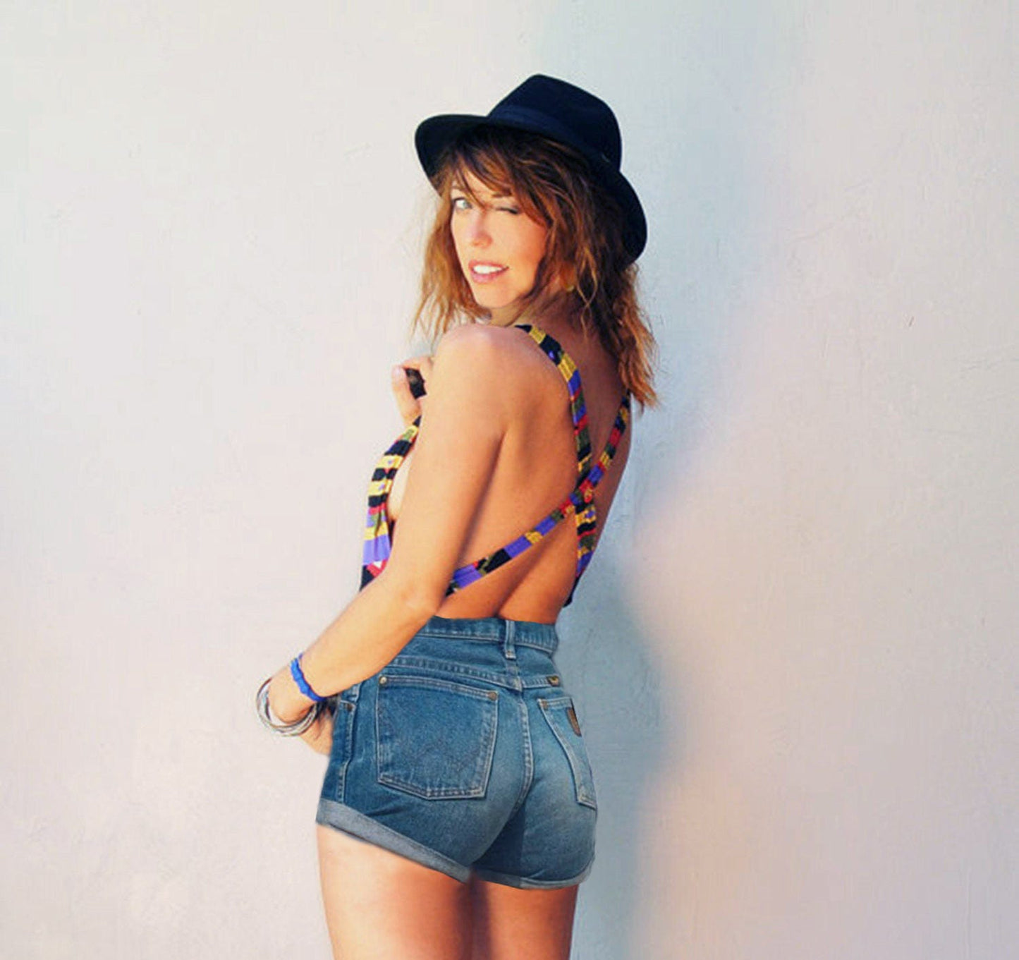 Vintage WRANGLER Shorts Denim Cutoff Shorts Tattered Blue Distressed Highwaist Jean Shorts Custom Fit