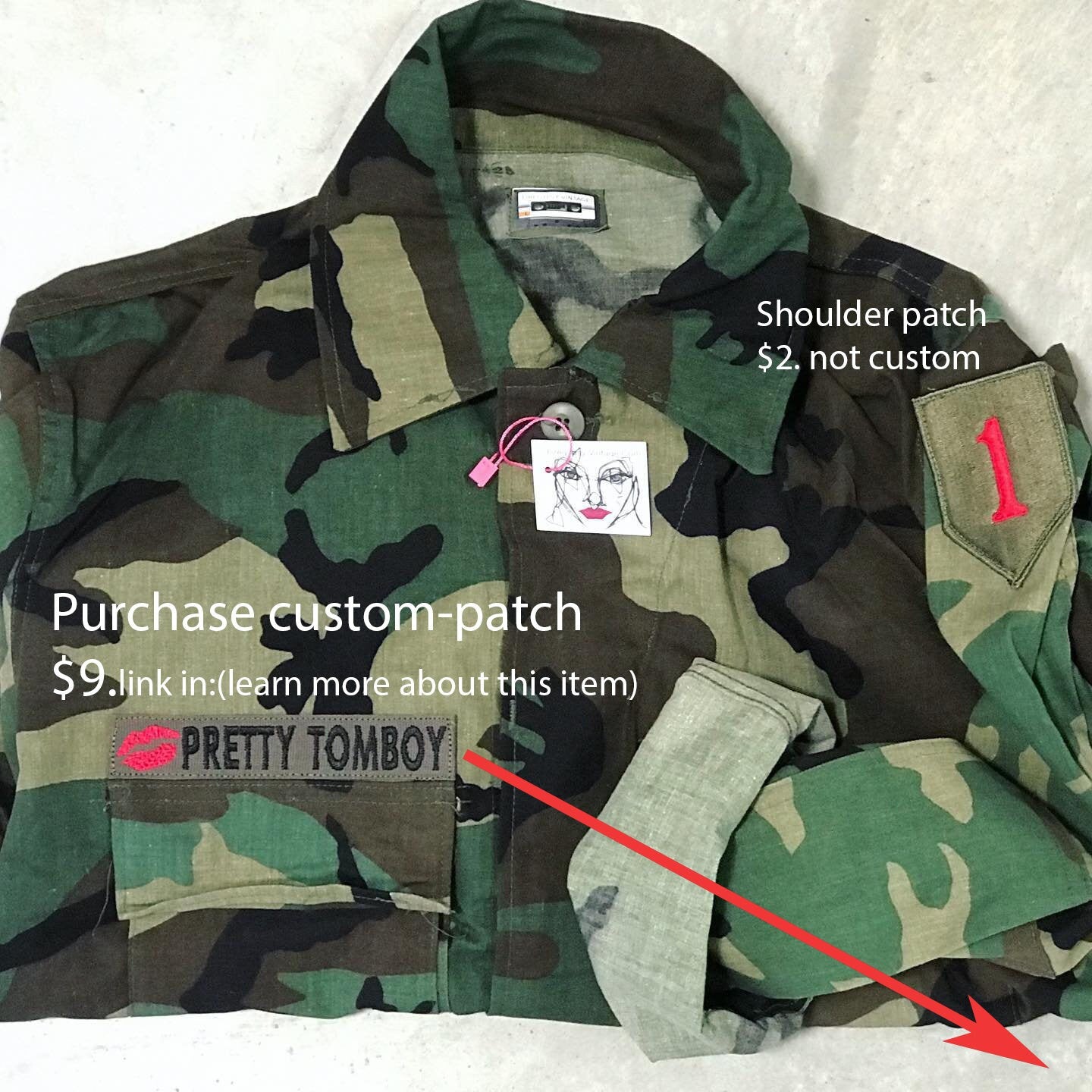 Camo Jacket Vintage Army Jacket Reclaimed Military Button Down Shirt Jacket ALL SIZES