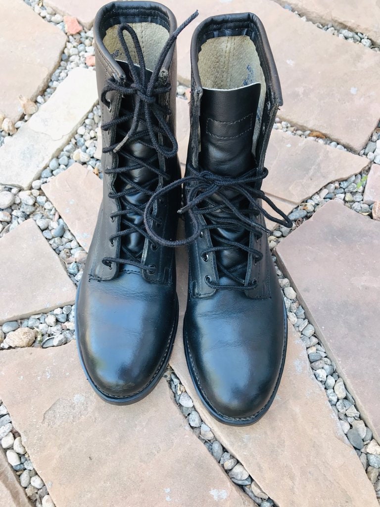 Vintage Military Boots MENS SIZE 12 Black Leather Army STEEL Toe Comba –  FIREGYPSY VINTAGE