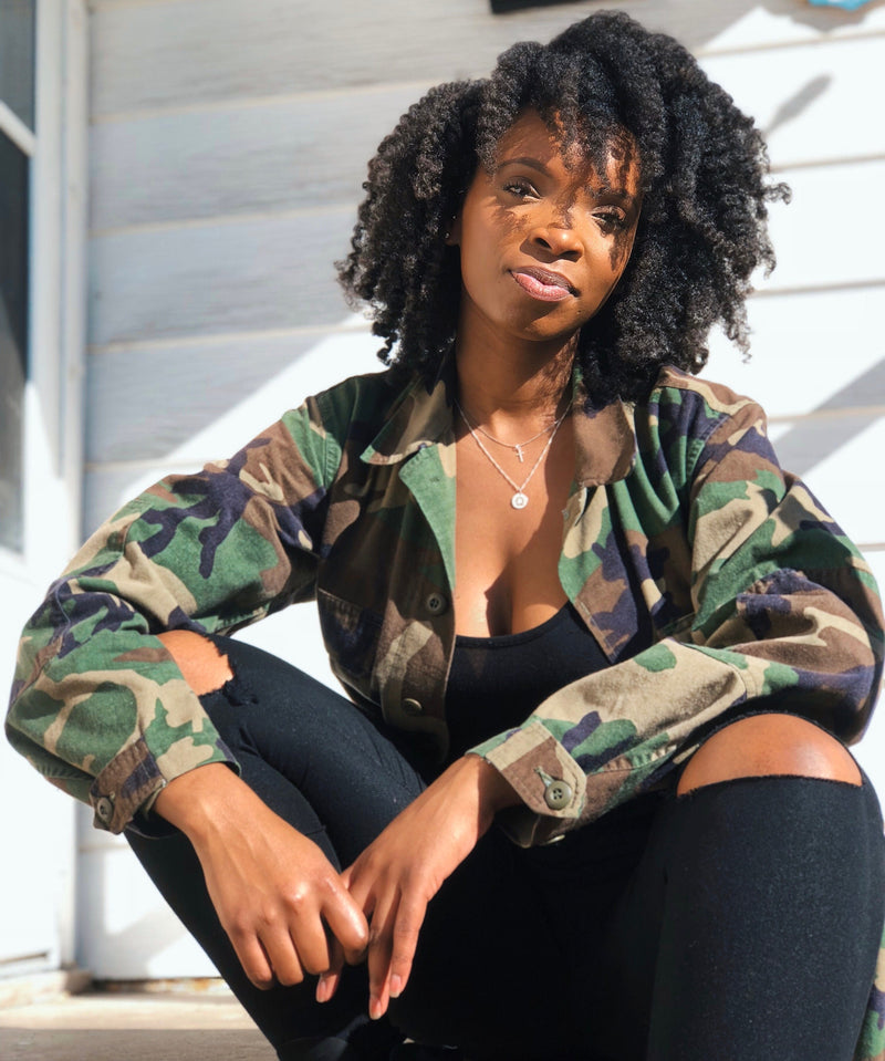 Camo Jacket Vintage Military Army Jacket Authentic Military Issue Button Down Jacket ALL SIZES
