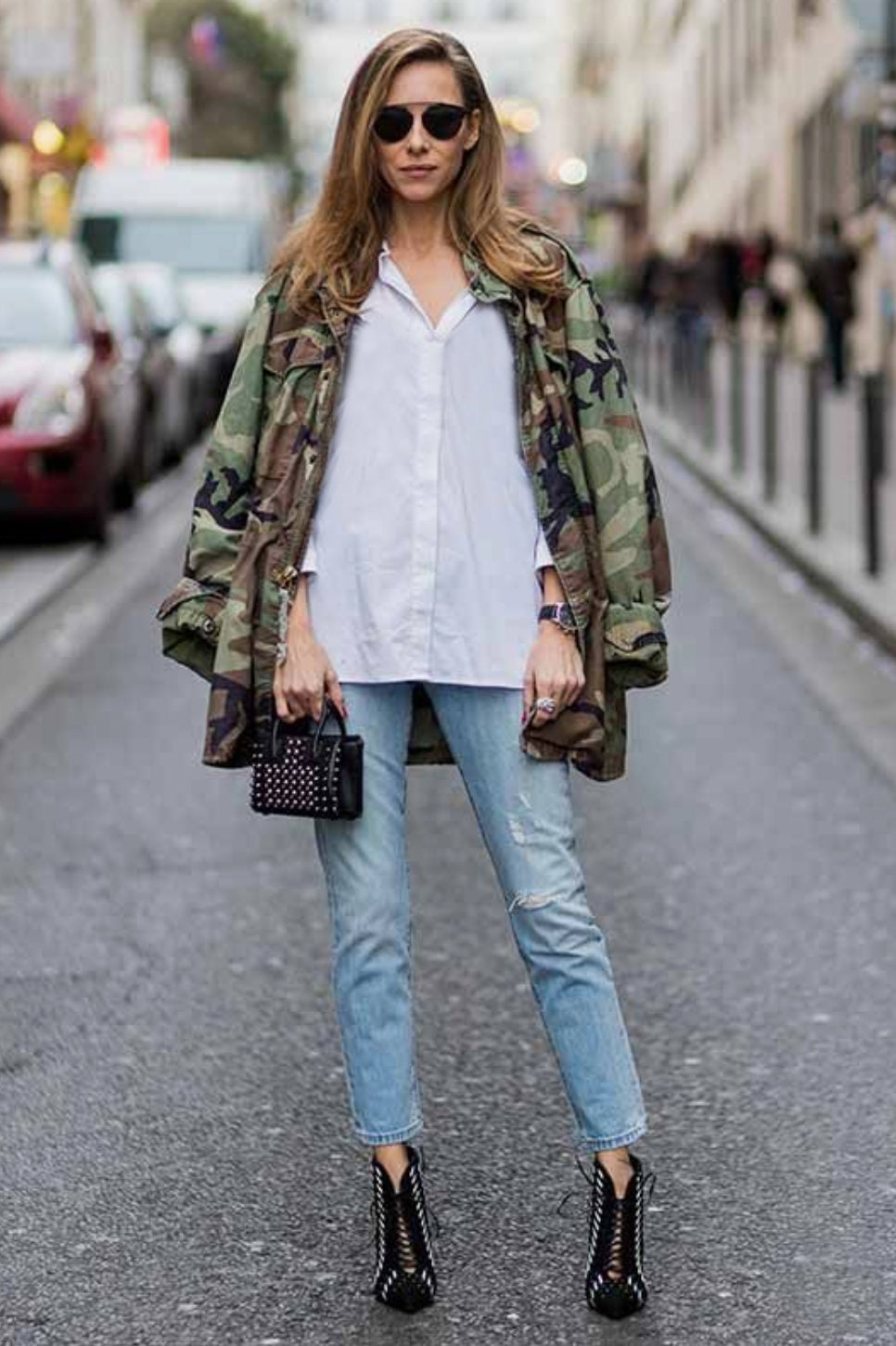 WINTER Camo Jacket Heavy Coat Vintage Army Jacket Authentic Military Issue with Zipper and Hood ALL SIZES