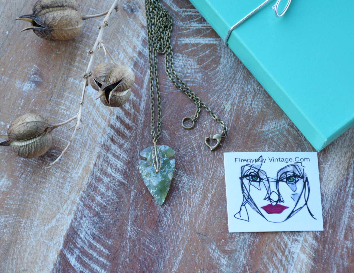 Arrowhead Necklace Jasper Flint Stone Tribal Necklace Made To Order Customizable