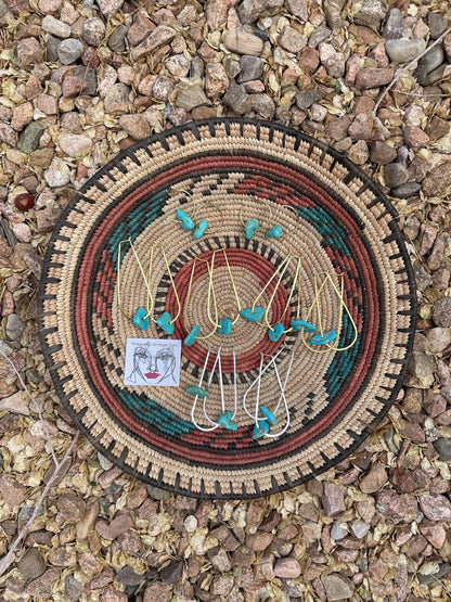 Turquoise Stone Earrings Large Teardrop Hoops Gold Or Silver