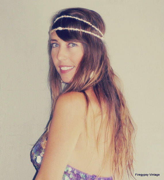 Seashell Headband Mermaid Crown Festival Flapper Wedding Hawaiian Ocean Pretty Hair Headpiece