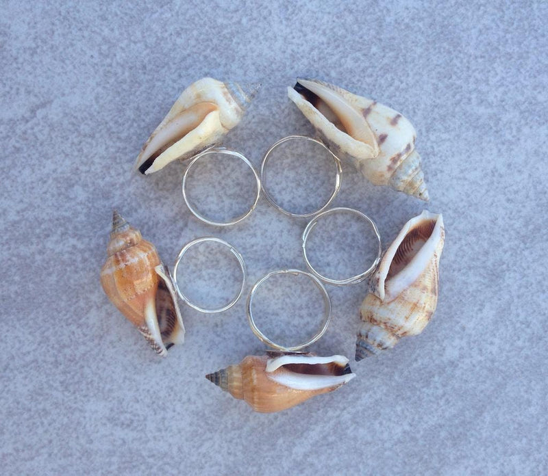 Seashell Ring Ocean Beach Shell Mermaid Statement Adjustable Ring