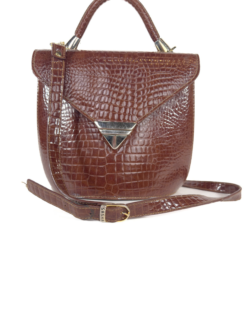 Croc sales print purse