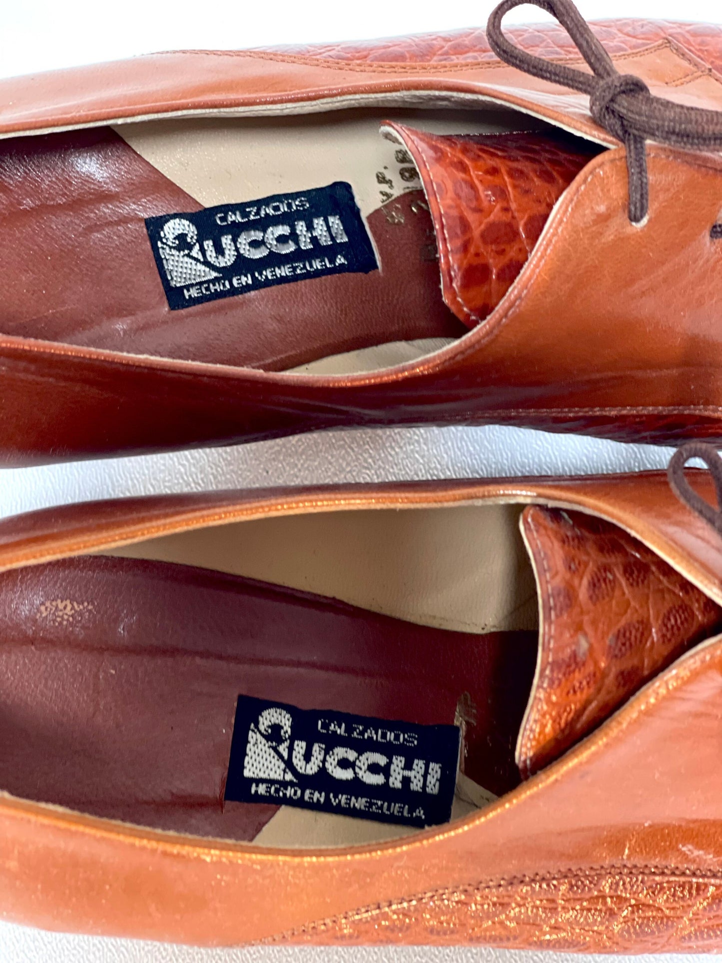 Leather loafers Size 7.5 Pointed Toe Lace up Ankle Booties Kitten Heel PUCCHI Flats Short Heels Sz 7 1/2