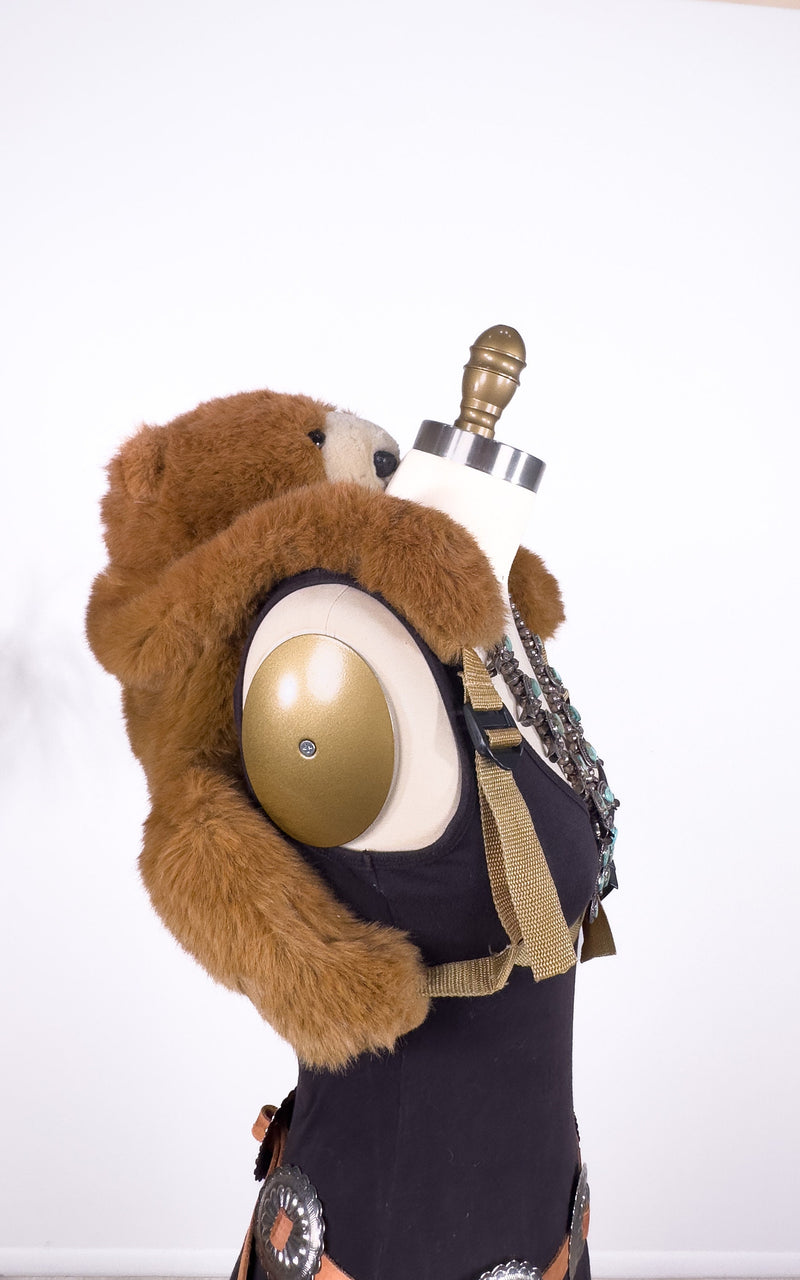 Teddy Bear Backpack Vintage 1980s Hugging Bear Pack