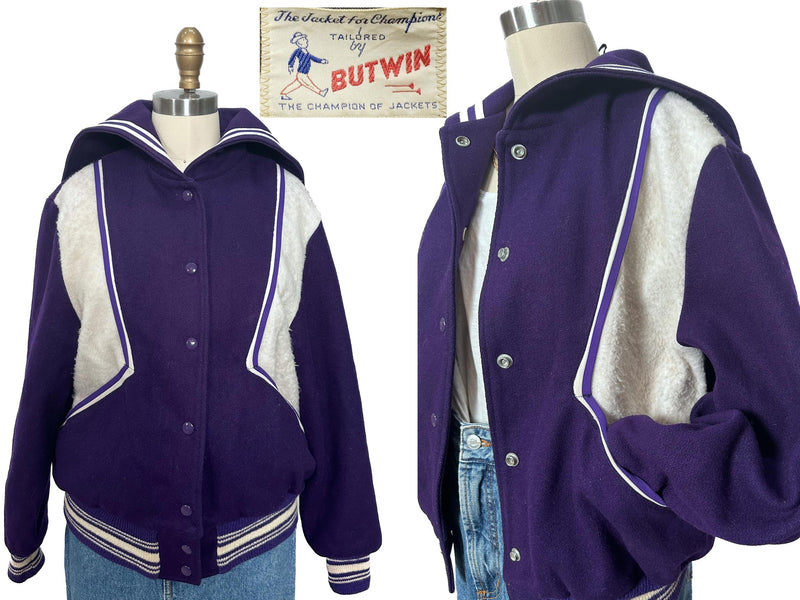 Purple sales letterman jacket