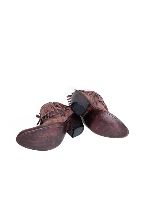 Fringe Boots Size 6 1/2 Ankle Booties Short Cowgirl Southwestern Boots Size 6 1/2