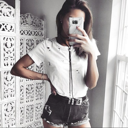 LEVI'S Shorts Denim Cutoff Tattered Blue 1970s Distressed Highwaist High Cut Jean Shorts