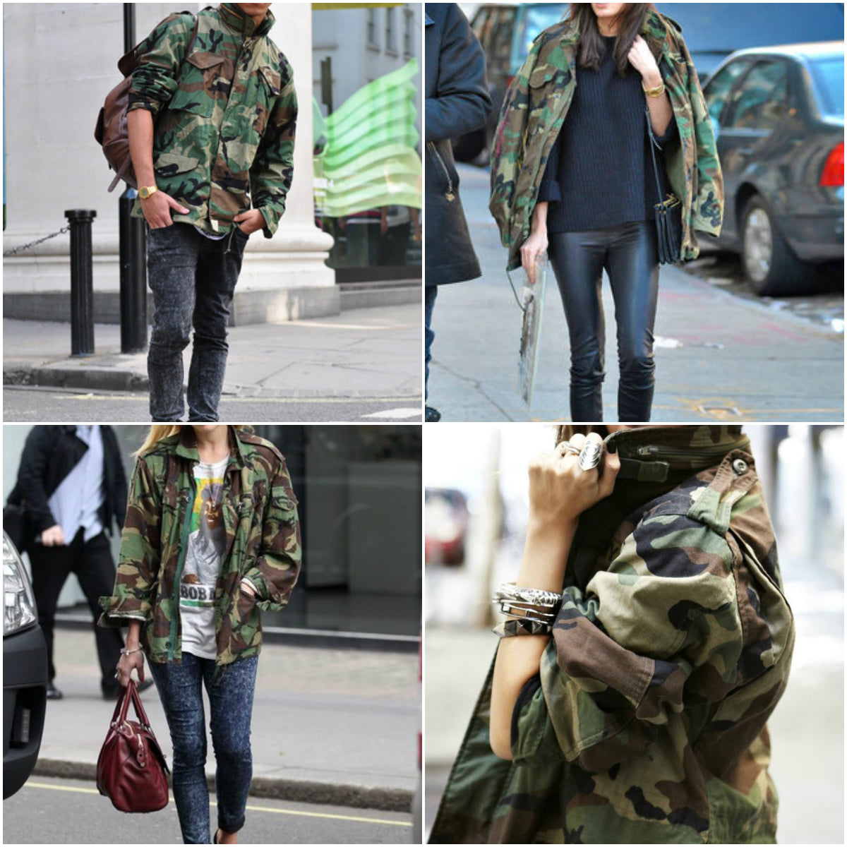 Vintage Camouflage Jacket THICK Double Lined Winter Coat All Sizes