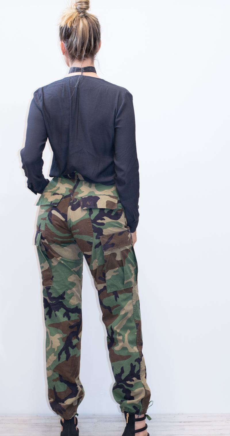 Vintage Camo Pants All Sizes Surplus Authentic Military Reclaimed Cargo Pants