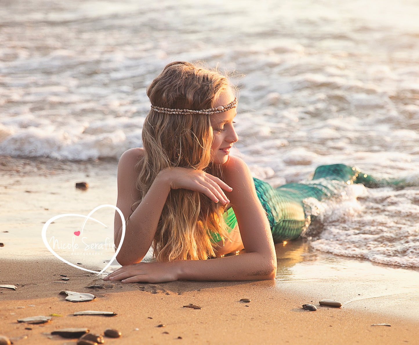 Mermaid Crown Seashell Head Piece Flapper Wedding Hawaiian Ocean Head Piece