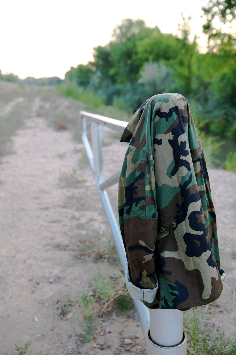 Vintage Camo Jacket 90s Military Authentic Army Issued Slouchy