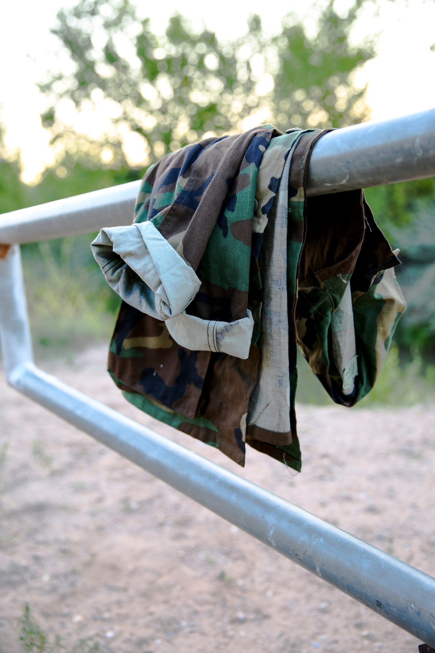 Vintage Camo Jacket 90s Military Authentic Army Issued Slouchy Grunge Button Down All Sizes