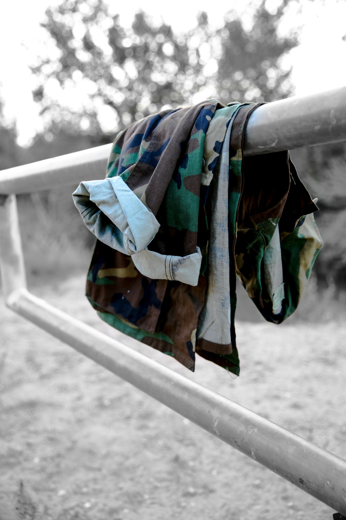 Vintage Camo Jacket 90s Military Authentic Army Issued Slouchy Grunge Button Down All Sizes