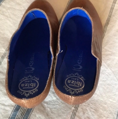 JEFFREY CAMPBELL Ankle Boots Size 9 Ibiza Last Vinton Brown Leather Stack Heel Mules Short Booties Sz. 9