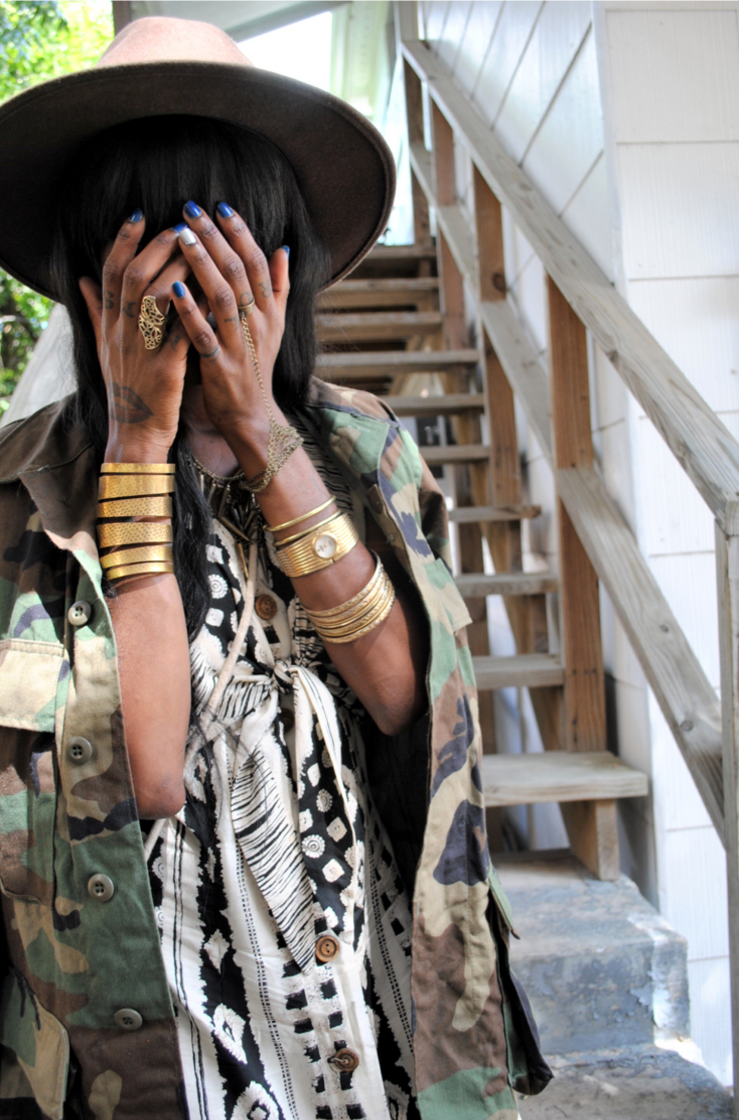 Vintage Camo Jacket 90s Military Army Issued Slouchy Grunge Button Down All Sizes