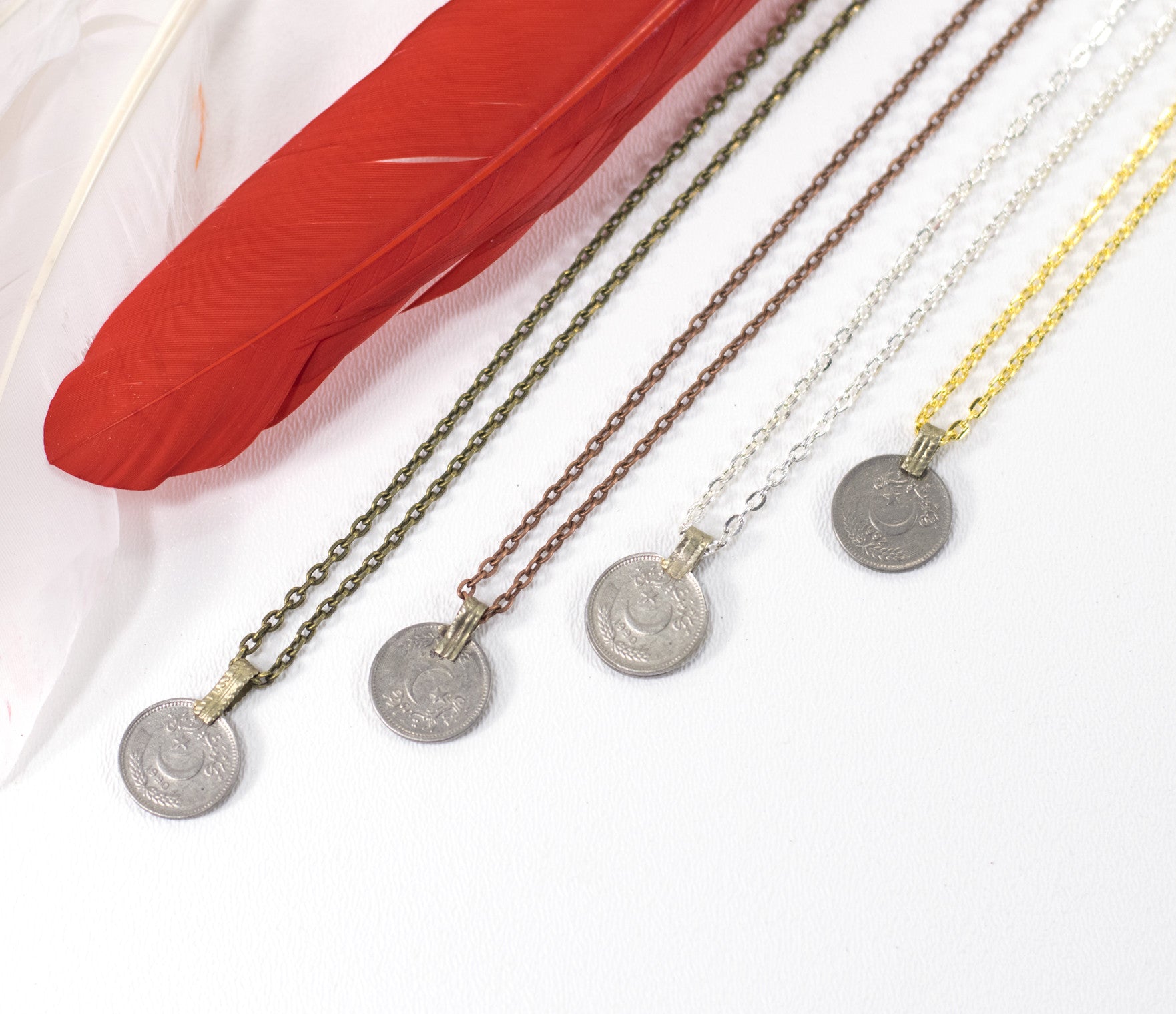 Coin Necklace Boho Gypsy Chain Pendant Necklace Made To Order Customiz ...