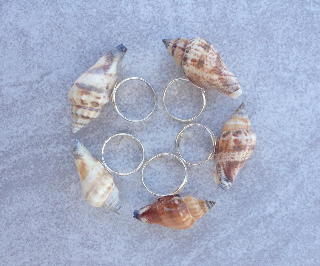 Seashell Ring Ocean Beach Shell Mermaid Statement Adjustable Ring